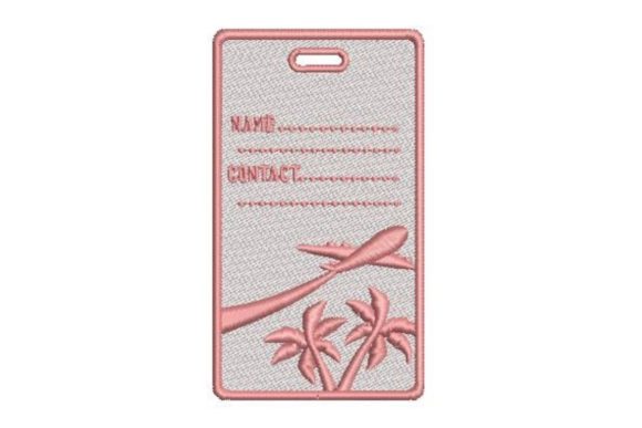 Luggage Tag Embroidery Design