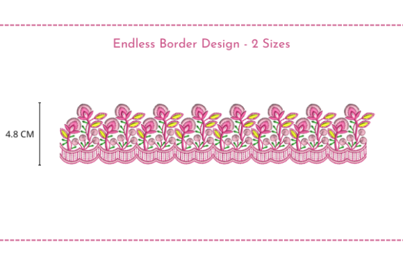 Pink Border Embroidery Design